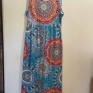 Colorful Mandala Maxi Dress